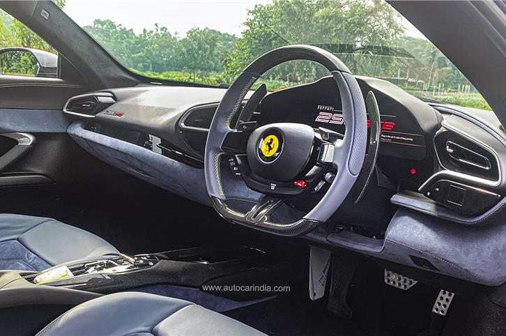 2022 Ferrari 296 GTB interior.